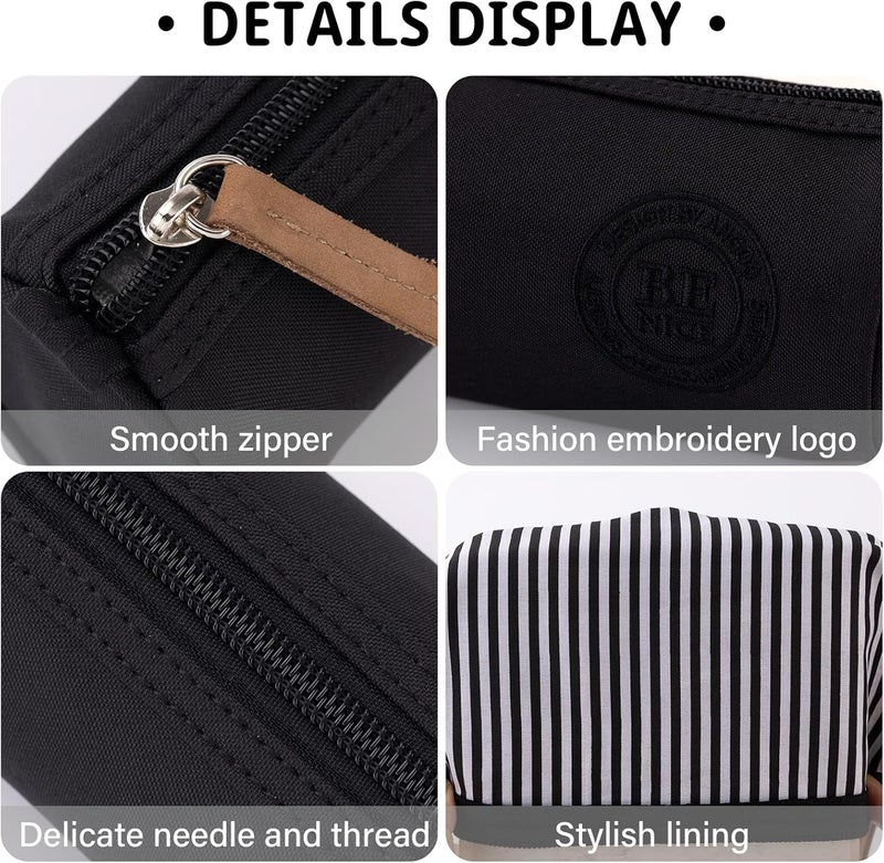 EASTHILL Small Pencil Case Pencil Pouch Stationery Pen Bag Office Supplies for Girls Women-Black - Image 5